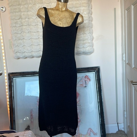 Vince long black knitted dress NWT Perfect condition no damaged just stored away - Picture 3 of 9